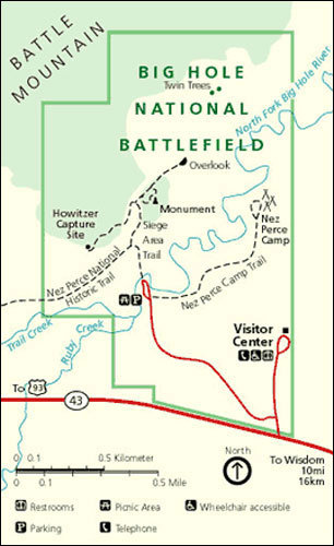 Big Hole National Battlefield, Montana Map